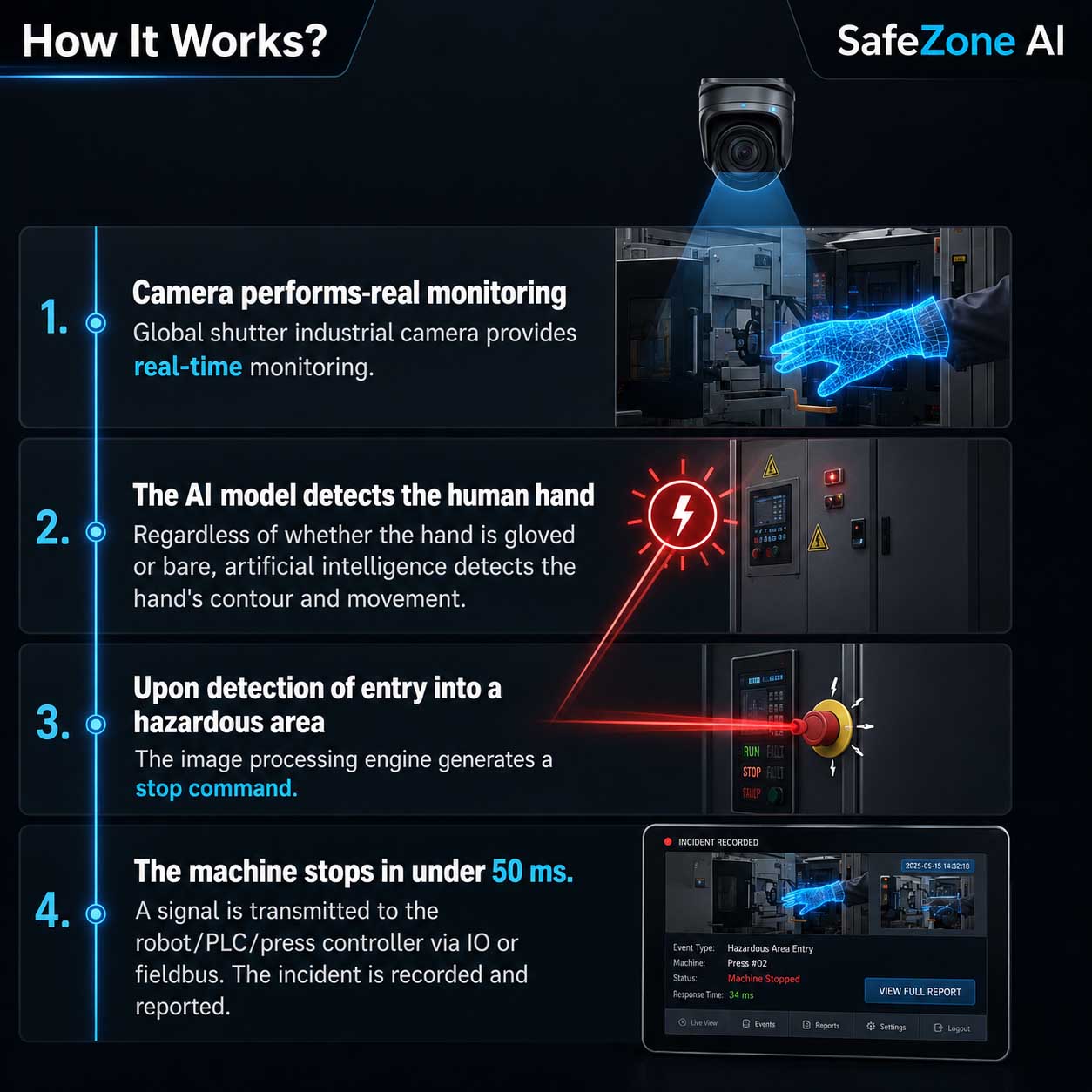 SafeZone AI workflow visual